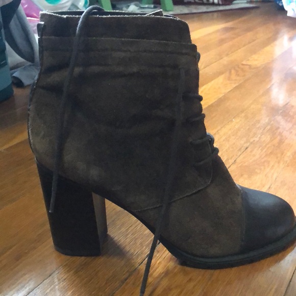Franco Sarto brown lace up booties - Picture 3 of 3